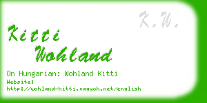 kitti wohland business card